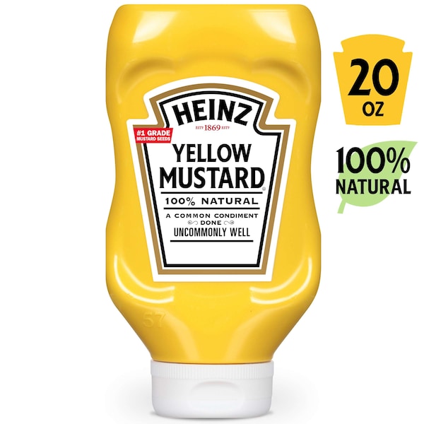 Heinz Heinz Yellow Mustard 20 oz. Bottle, PK12 - 10013000002186
