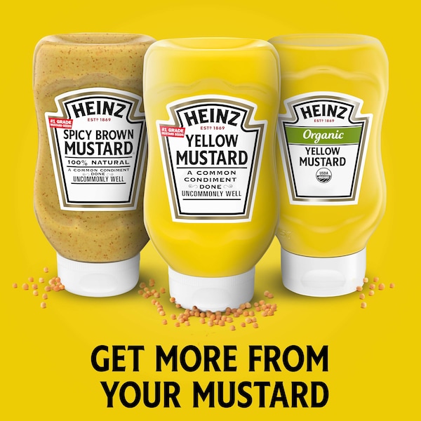 Heinz Heinz Yellow Mustard 20 oz. Bottle, PK12 - 10013000002186