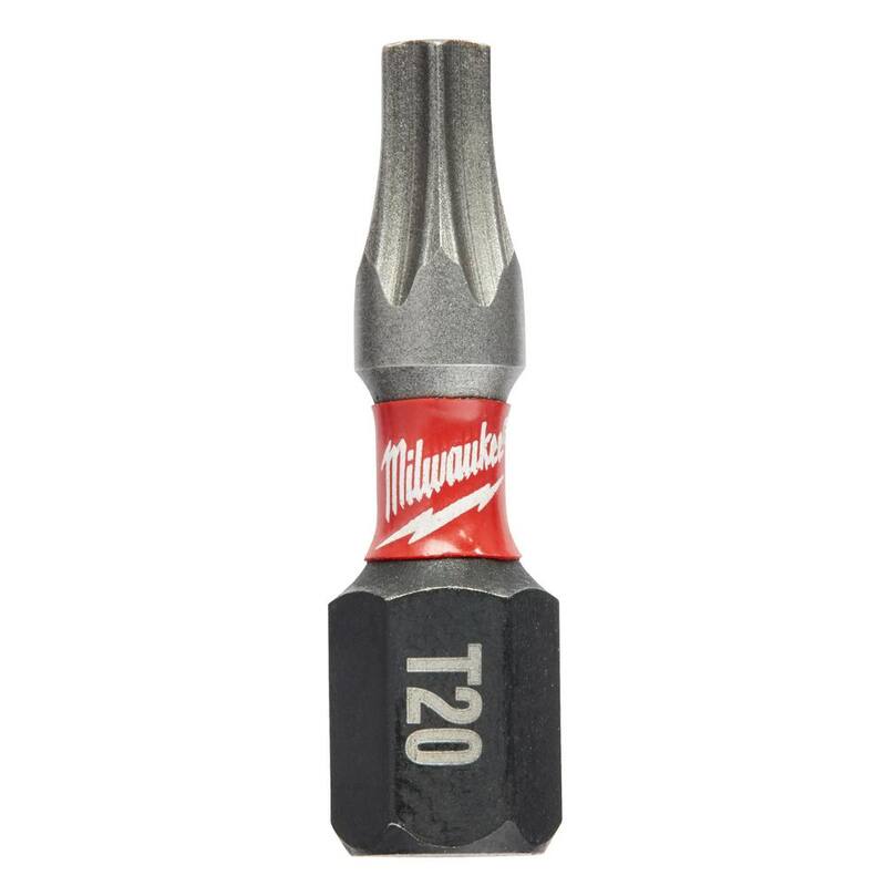Milwaukee SHOCKWAVE Impact Duty 1 in. T20 Torx Alloy Steel Insert Bit (paquete de 15) - 48-32-5011