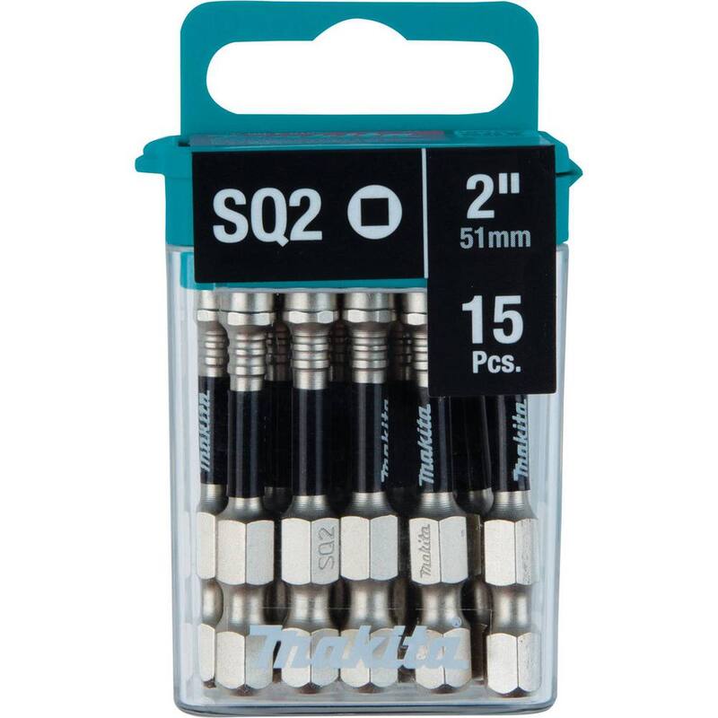 Makita Impact XPS #2 Square 2 in. Power Bit (paquete de 15 piezas) - E-01052