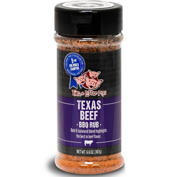 Three Little Pigs Three Little Pigs Texas Beef BBQ Rub 6.6 oz - OW71200