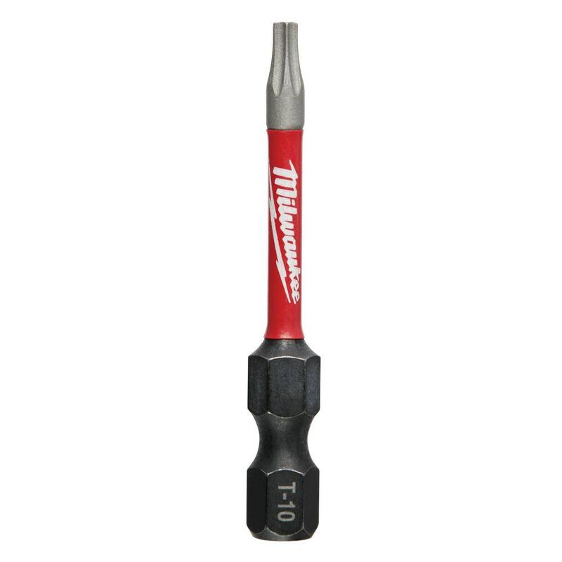 Milwaukee SHOCKWAVE Impact Duty 2 in. T10 Torx Alloy Steel Screw Driver Bit (paquete de 2) - 48-32-4982