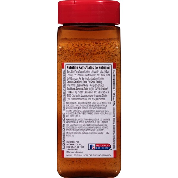 Lawrys Lawry's Ranch French Fry Seasoning 15 oz., PK6 - 2150080622