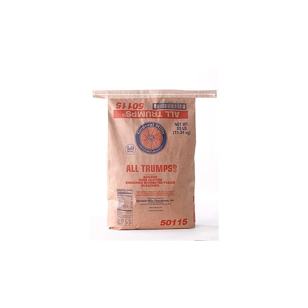 Gold Medal All Trumps Bakers High Gluten Bleached Bromated Enriched Flour 25lbs - 16000-50115