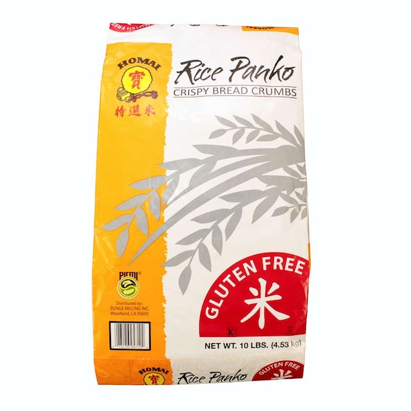 Bunge Commodity Gluten Free Rice Panko Crispy Bread Crumbs 10lbs - 5016544