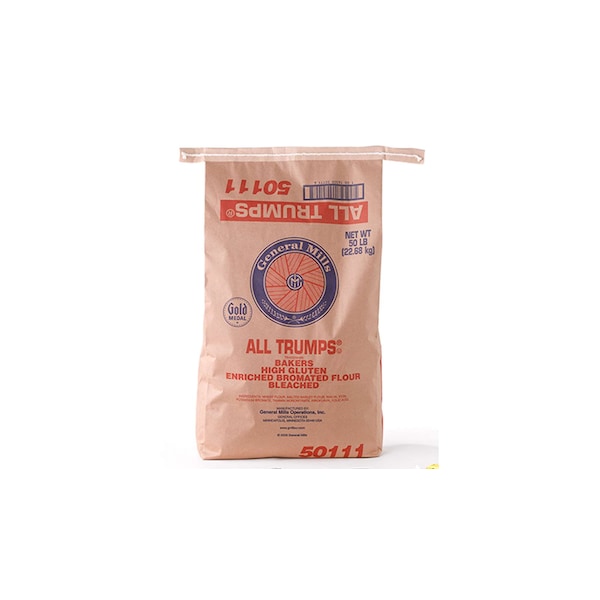 Gold Medal All Trumps Bakers High Gluten Enriched Bromated Bleached Flour 50lbs - 16000-50111