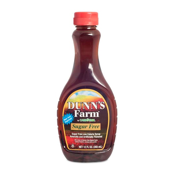 Dunns Farm Syrup Pancake Maple Flavored Low Calorie Plastic Bottle, PK12 - 71210