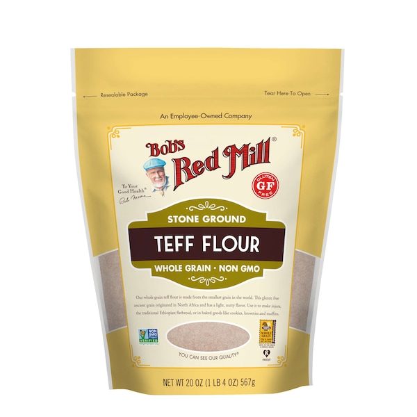 Bobs Red Mill Natural Foods Bob's Red Mill Whole Grain Teff Flour 20 oz. Resealable Pouches, PK4 - 1534S204