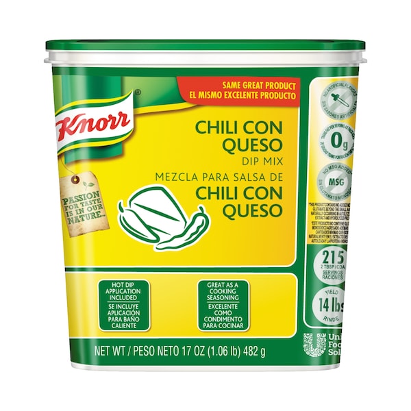 Knorr Knorr Chili Con Queso Dip Mix 1lbs Tub, PK6 - 84140659