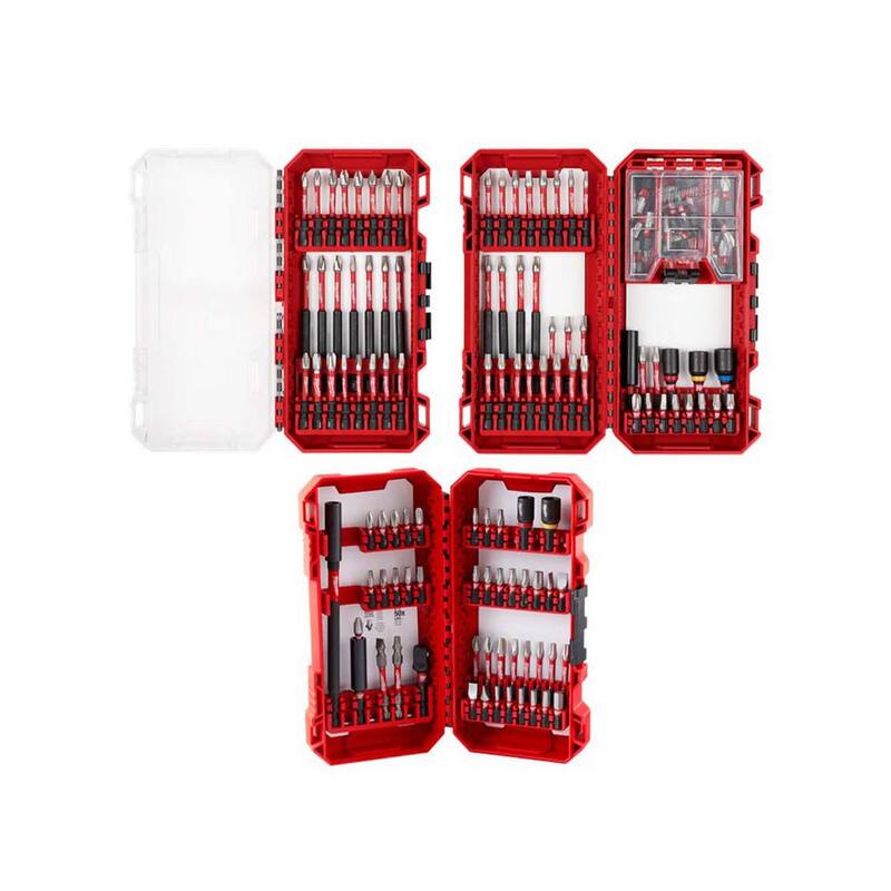 Juego de brocas y puntas de destornillador de acero aleado Milwaukee SHOCKWAVE Impact-Duty (145 piezas) - 48-32-5150-48-32-4023
