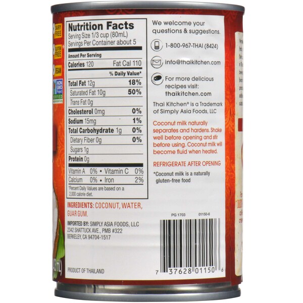Thai Kitchen Thai Kitchen Coconut Milk 13.66 oz., PK24 - 901501370