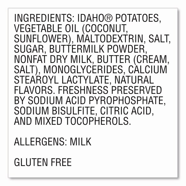 Idahoan Buttery Homestyle Mashed Potatoes, 1.5 oz Cup, 10PK - IDA33141