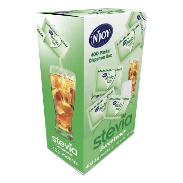 Njoy Stevia Artificial Sweetener, 0.04 oz Packet, 400PK - 83221