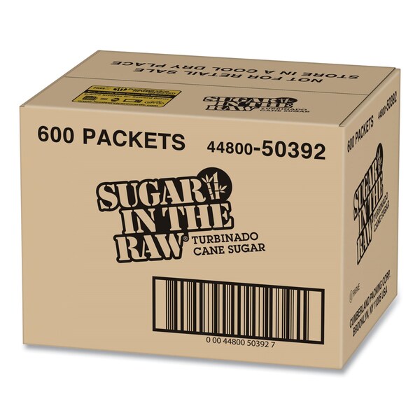 Sugar In The Raw Sugar, 0.18 oz Packet, 600PK - SMU50392