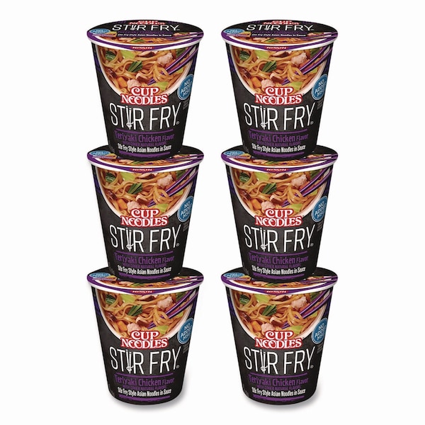 Nissin Cup Noodles Stir Fry, Teriyaki Chicken, 3 oz Cup, 6PK - NIS42405