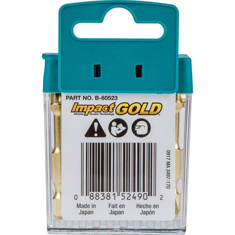 Makita Impact GOLD #2 2 pulgadas Phillips Power Bit (Paquete de 15) - B-60523