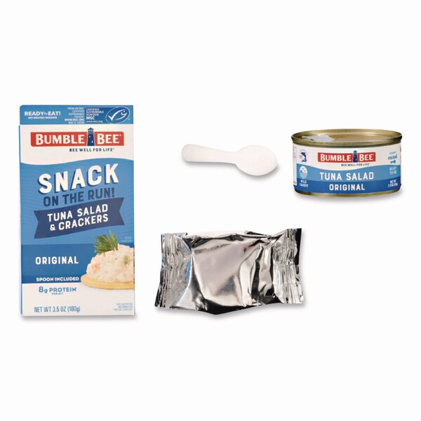 Bumble Bee Snack on the Run Tuna Salad with Crackers, 3.5 oz Pack, 12PK - KAR70721