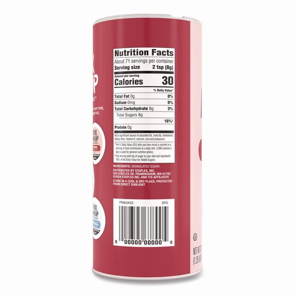 Pick Me Up Provisions Pure Sugar, 20 oz Canister, 24PK - PM62433CT/94203