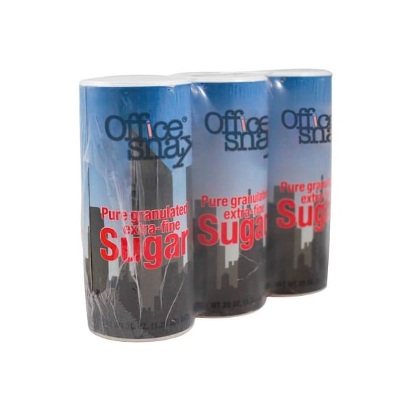 Office Snax. Office Snax Reclosable Canister of Sugar, 20 oz, 3/Pack - OFX00019G