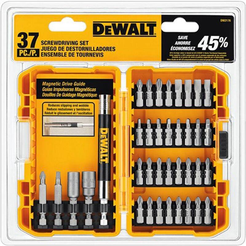 Juego de Destornilladores DEWALT con Estuche Resistente (37 Piezas) - DW2176