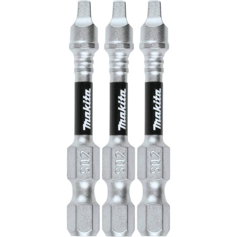 Makita Impact XPS #2 Square 2 in. Power Bit (paquete de 3) - E-00804.