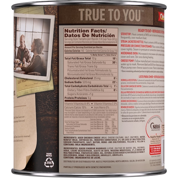 Chef-Mate Chef-Mate Golden Cheese Sauce 106 oz., PK6 - 10050000050687