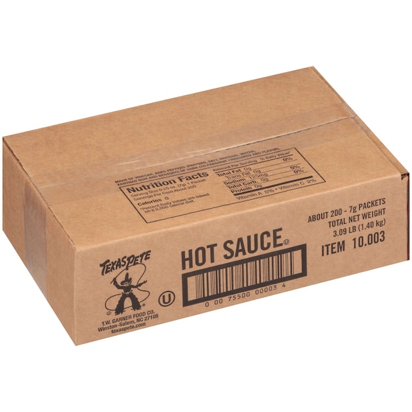 Texas Pete Texas Pete Hot Sauce 7g Packet, PK200 - 1.00003