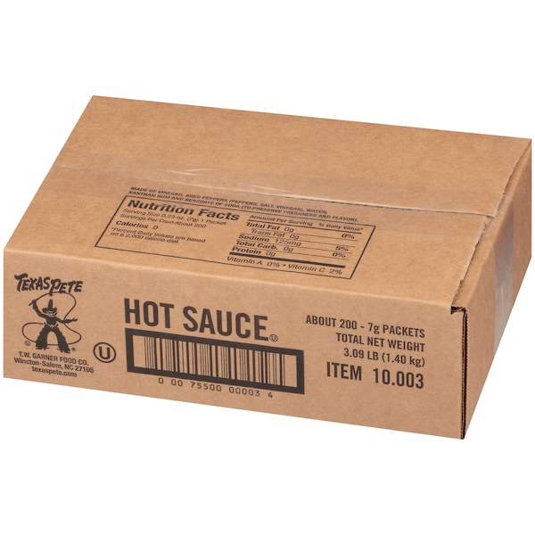 Texas Pete Texas Pete Hot Sauce 7g Packet, PK200 - 1.00003