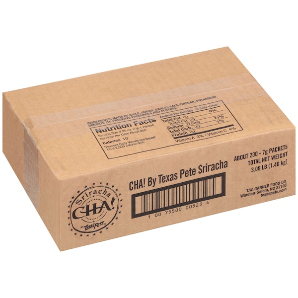 Texas Pete Texas Pete 7g Cha Sriracha Hot Chile Sauce, PK200 - 1.00523