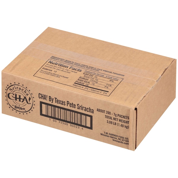 Texas Pete Texas Pete 7g Cha Sriracha Hot Chile Sauce, PK200 - 1.00523