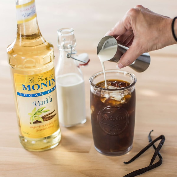 Monin Monin Sugar-Free Vanilla Syrup 750mL Bottle, PK12 - M-AS045A