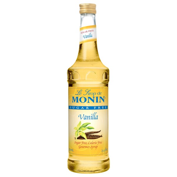 Monin Monin Sugar-Free Vanilla Syrup 750mL Bottle, PK12 - M-AS045A