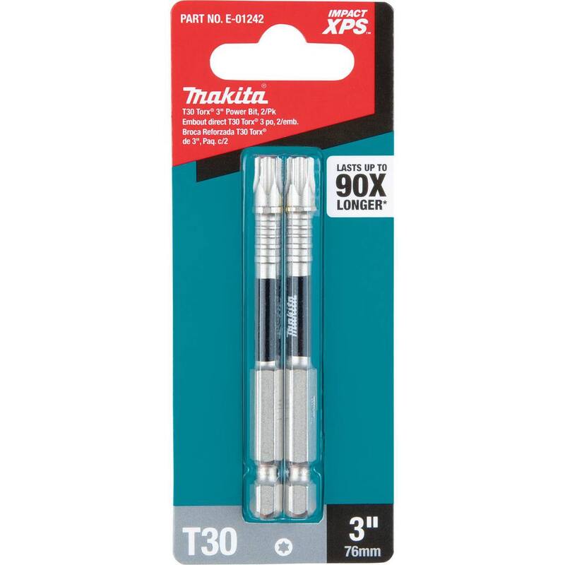 Makita IMPACT XPS T30 Torx 3 in. Power Bit (Paquete de 2) - E-01242