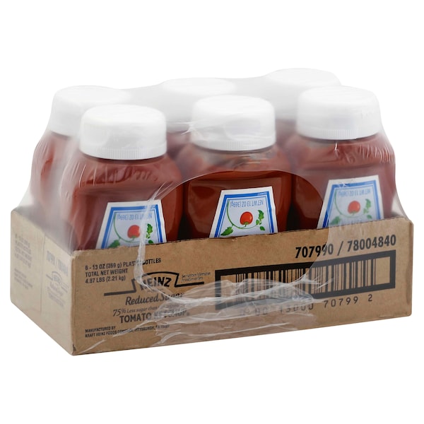 Heinz Heinz No Sugar Added Ketchup 13 oz. Bottle, PK6 - 00013000707992