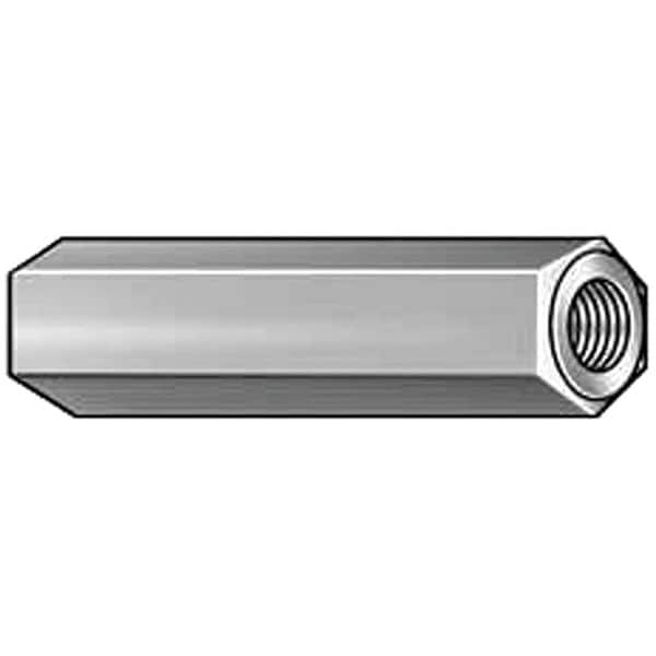 Zoro Select Hex Standoff, #4-40 Thrd Sz, 1/4 in L, 1/4 in Thrd L Aluminum Plain, 1/4" Hex W, 10 PK - CRL040444GR
