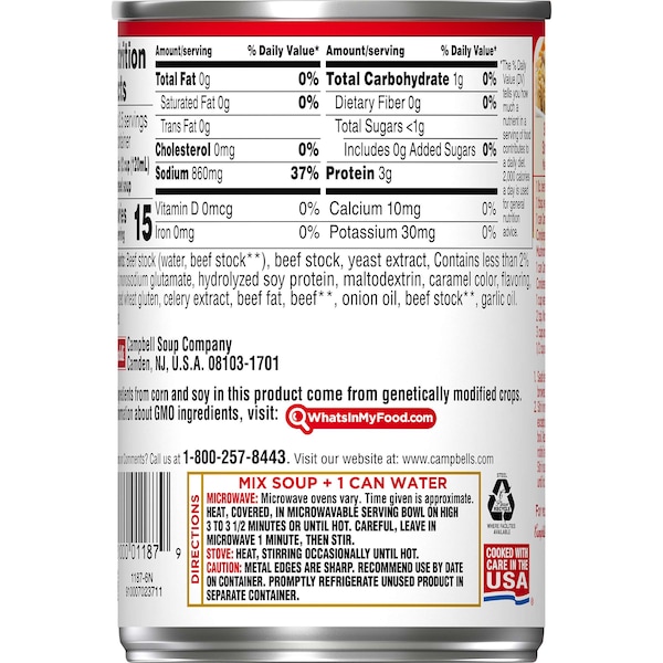 Campbells Campbell's Condensed Soup Red & White Beef Both 10.5 oz. Can, PK12 - 000017967