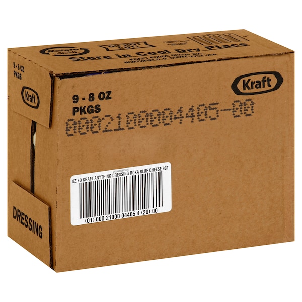 Kraft Kraft Roka Blue Cheese Dressing 8 fl. oz. Bottles, PK9 - 00021000044054