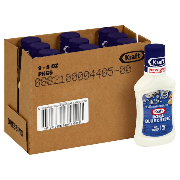 Kraft Kraft Roka Blue Cheese Dressing 8 fl. oz. Bottles, PK9 - 00021000044054