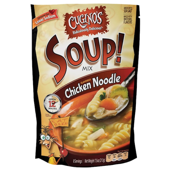 Cuginos Cugino's Chicken Noodle Dry Soup Mix 7.5 oz Pouch - SCNP08-C