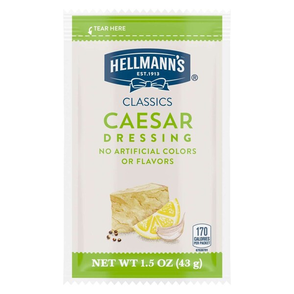 Hellmanns Cesar Salad Dressing 1.5 oz. Portion Control Sachets, PK102 - 84119893