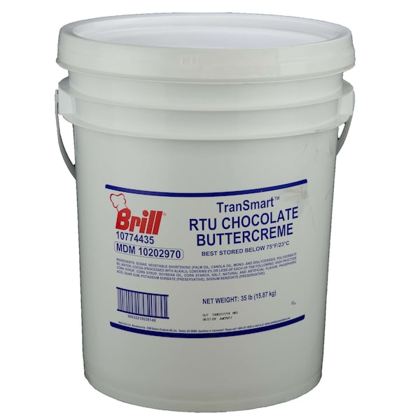 Brill Icing Chocolate Buttercreme Transmart Trans Fat Free 35lbs - 10202970
