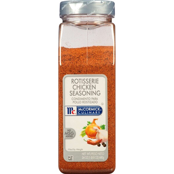 Mccormick Halal Kosher Organic-95% Rotisserie Chicken Seasoning 24 oz., PK6 - 900223214