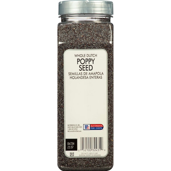 Mccormick McCormick Poppy Seed Whole Dutch 20 oz. Container, PK6 - 932431