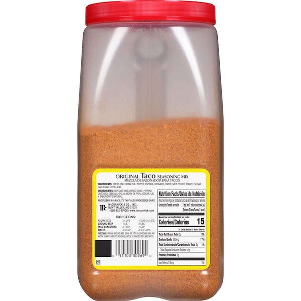 Mccormick McCormick Original Taco Seasoning 6lbs, PK3 - 930269
