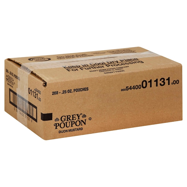 Grey Poupon Grey Poupon Dijon Mustard Sauce .25 oz., PK200 - 00054400011319