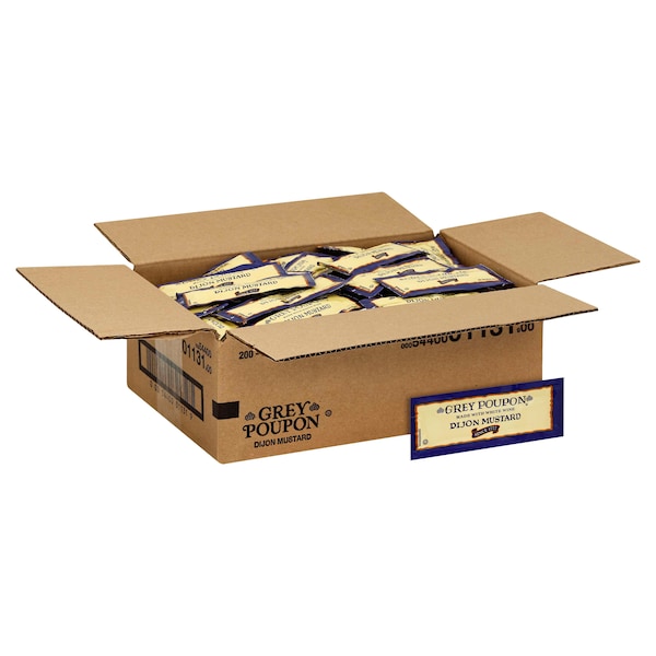 Grey Poupon Grey Poupon Dijon Mustard Sauce .25 oz., PK200 - 00054400011319