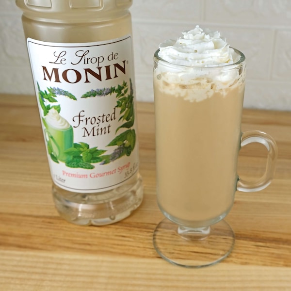 Monin Monin Frosted Mint Syrup 1 Liter Bottle, PK4 - M-FR016F
