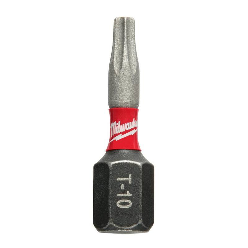 Milwaukee SHOCKWAVE Impact Duty 1 in. T10 Torx Alloy Steel Insert Bit (paquete de 2) - 48-32-4427