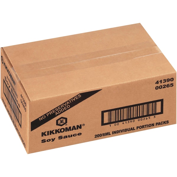 Kikkoman Kikkoman Preservative-Free Soy Sauce Packets 6mL Packet, PK200 - 00265