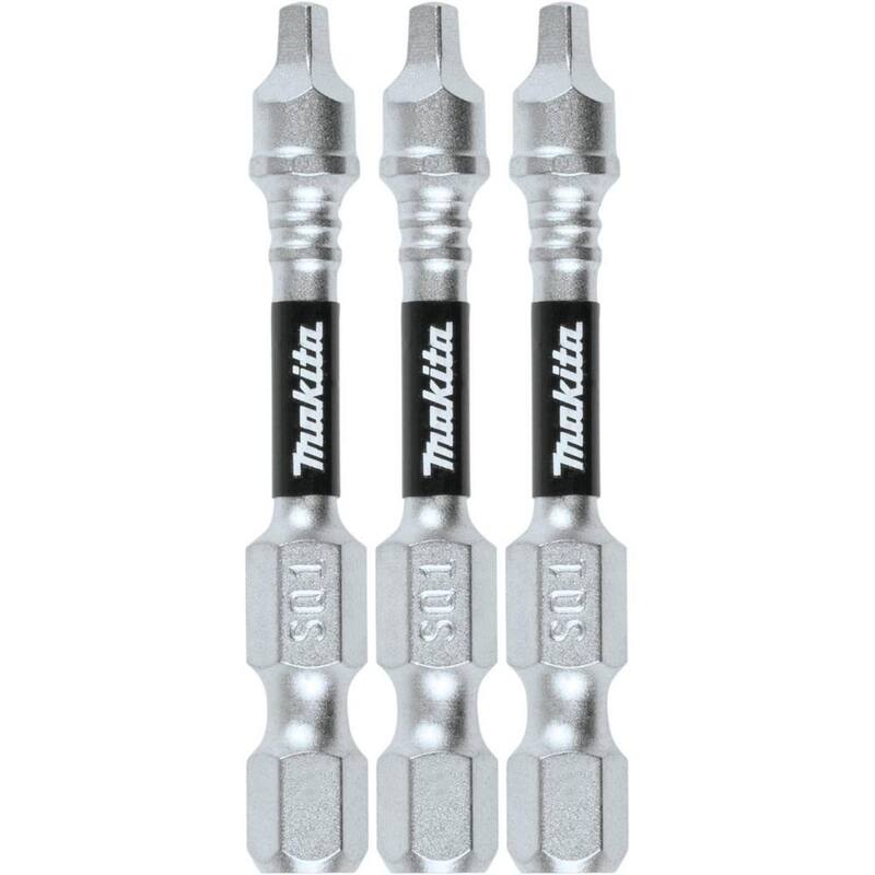Makita Impact XPS #1 Square 2 in. Power Bit (paquete de 3) - E-00795